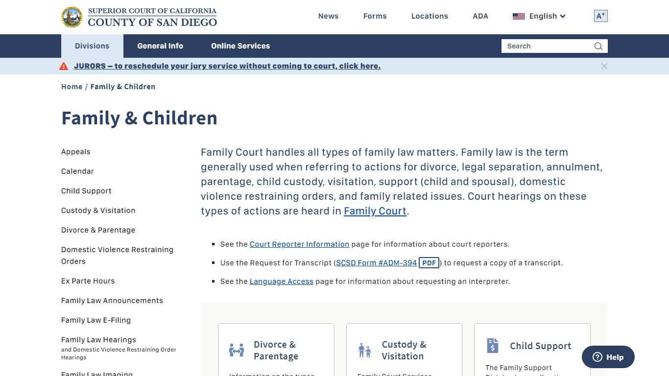 Family & Children | Superior Court of California - County of San Diego